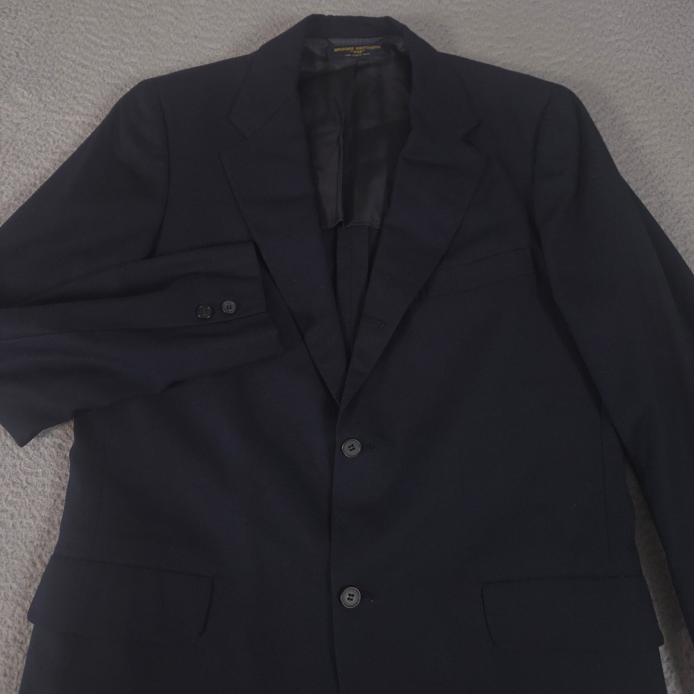 Brooks Brothers Blazer Mens 42 Long Navy Blue 346 Two Button Wool Sport Coat